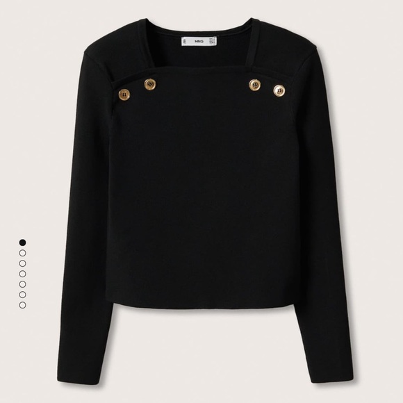 MANGO BUTTON DETAIL KNIT SWEATER - Picture 4 of 4